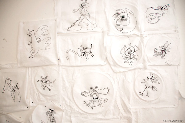 aliciasivert, alicia sivertsson, levande verkstad, textile, fabric, pyssel, konst, handarbete, hantverk, skapa, textil, broderi, brodera, stygn, embroidery, needlework, stitch, monster