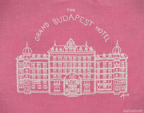 aliciasivert, alicia sivert, alicia sivertsson, the grand budapest hotel, wes anderson, broderi, embroidery, needlework, textile art, stitch, handicraft, craft, hantverk, handarbete, hemslöjd, slöjd, diy, film, movies, movie