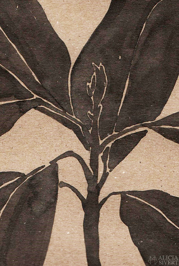 aliciasivert alicia sivert alicia sivertsson monthly makers växter juni tema 2016 skapa skapande kreativitet utmaning blogg bloggutmaning måla bläck växt blommor paint painting ink flowers flower create make art craft handicraft avocado tree plant planta avokadoplanta avokadoträd avokado träd planta