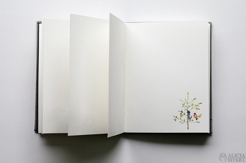 Mormors bok - handbunden bok med illustrationer i akvarell, av Alicia Sivertsson - www.aliciasivert.se / Domherre