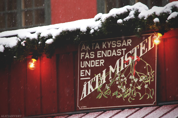 aliciasivert, Alicia Sivertsson, jul, christmas, x-mas, Gamla Stans julmarknad, Stortorget, äkta kyssar fås endast under en äkta mistel