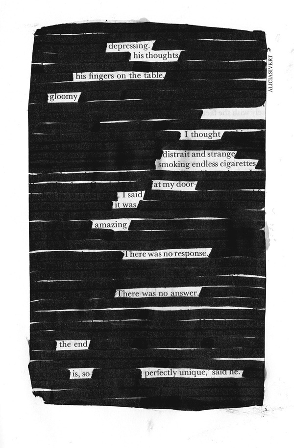 aliciasivert, alicia sivertsson, blackout poem, dikt