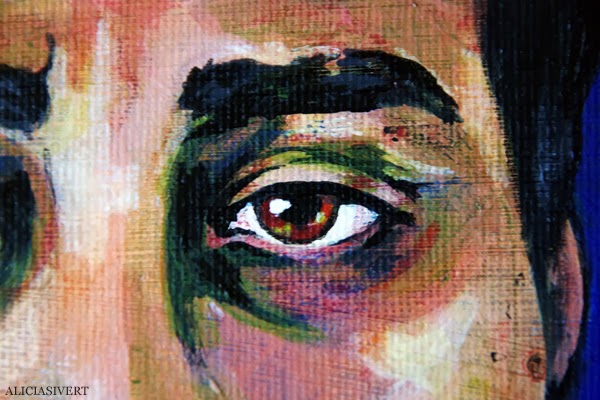 aliciasivert, alicia sivert, alicia sivertsson, andreas, målning, akryl, canvas, acrylic paint, acrylics, portrait, porträtt, man, colours, detail, eye, detaljbild, öga