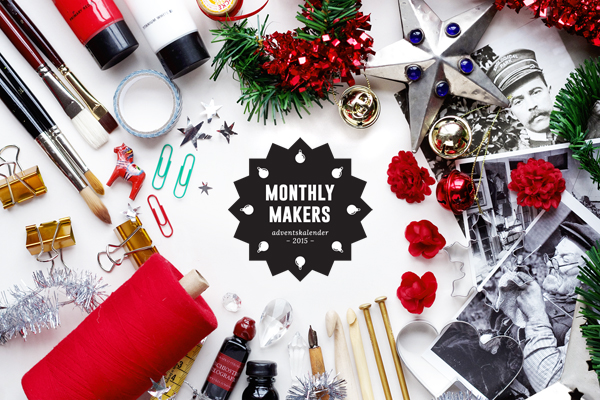 Monthly Makers adventskalender 2015, diy, do it yourself, skapa, skapande, kreativitet, creativity, create, jul, christmas, xmas, julkalender, lucka, lucköppning