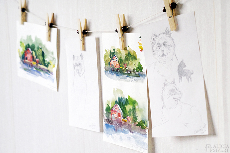 DIY kortdisplay: enkel hängare för bilder, skisser, recept och listor