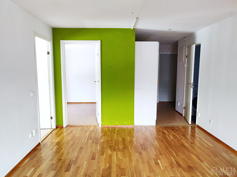 Nya lägenheten - www.aliciasivert.se // grön väggfärg