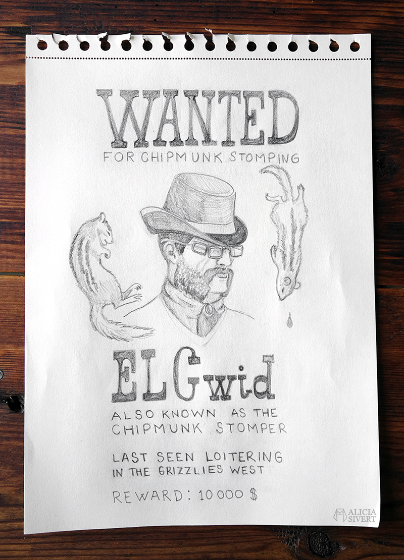 RDR2-teckningar - www.aliciasivert.se // Red Dead Redemption 2 wanted poster drawings